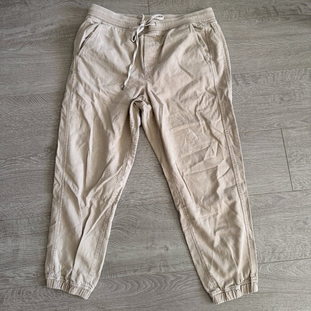 Gap Beige Drawstring Jogger Pants Elastic Waist Casual Lounge Men’s L